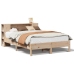 Cama con estantería sin colchón madera maciza de pino 140x200cm