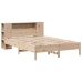Cama con estantería sin colchón madera maciza de pino 140x200cm