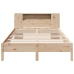 Cama con estantería sin colchón madera maciza de pino 140x200cm