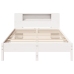 Cama con estantería sin colchón madera maciza blanca 120x190 cm