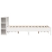 Cama con estantería sin colchón madera maciza blanca 120x190 cm