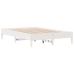 Cama con estantería sin colchón madera maciza blanca 120x190 cm