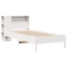 Cama con estantería sin colchón madera maciza blanco 90x200 cm