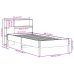 Cama con estantería sin colchón madera maciza blanco 90x200 cm