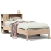 Cama con estantería sin colchón madera maciza de pino 75x190 cm