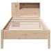 Cama con estantería sin colchón madera maciza de pino 75x190 cm