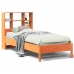 Cama con estantería sin colchón madera maciza marrón 100x200 cm