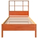 Cama con estantería sin colchón madera maciza marrón 100x200 cm