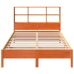 Cama con estantería sin colchón madera maciza marrón 120x190 cm
