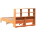 Cama con estantería sin colchón madera maciza marrón 120x190 cm