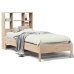 Cama con estantería sin colchón madera maciza de pino 90x190 cm