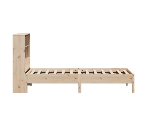Cama con estantería sin colchón madera maciza de pino 90x190 cm
