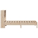 Cama con estantería sin colchón madera maciza de pino 90x190 cm
