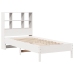 Cama con estantería sin colchón madera maciza blanca 75x190 cm