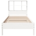 Cama con estantería sin colchón madera maciza blanca 75x190 cm