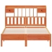 Cama con estantería sin colchón madera maciza marrón 150x200 cm