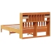 Cama con estantería sin colchón madera maciza marrón 150x200 cm