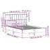 Cama con estantería sin colchón madera maciza marrón 150x200 cm