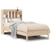 Cama con estantería sin colchón madera maciza de pino 100x200cm