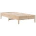 Cama con estantería sin colchón madera maciza de pino 100x200cm