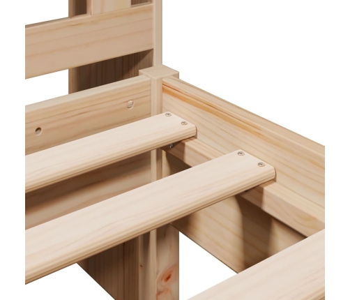 Cama con estantería sin colchón madera maciza de pino 100x200cm
