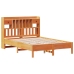 Cama con estantería sin colchón madera maciza marrón 120x190 cm