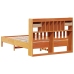 Cama con estantería sin colchón madera maciza marrón 120x190 cm