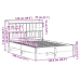 Cama con estantería sin colchón madera maciza marrón 120x190 cm