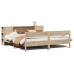 Cama con estantería sin colchón madera maciza de pino 200x200cm