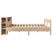 Cama con estantería sin colchón madera maciza de pino 200x200cm