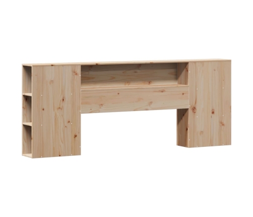 Cama con estantería sin colchón madera maciza de pino 200x200cm