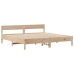 Cama con estantería sin colchón madera maciza de pino 200x200cm