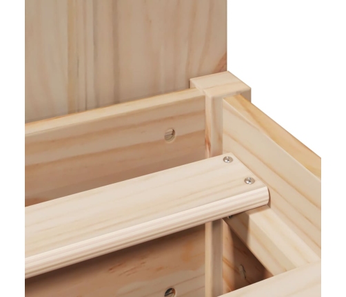Cama con estantería sin colchón madera maciza de pino 200x200cm
