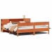 Cama con estantería sin colchón madera maciza marrón 180x200cm