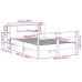 Cama con estantería sin colchón madera maciza blanca 120x200 cm