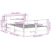 Cama con estantería sin colchón madera maciza blanca 120x190 cm