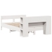 Cama con estantería sin colchón madera maciza blanca 120x190 cm