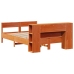 Cama con estantería sin colchón madera maciza marrón 120x190 cm