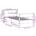 Cama con estantería sin colchón madera maciza blanca 100x200 cm