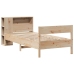 Cama con estantería sin colchón madera maciza de pino 90x200 cm