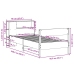 Cama con estantería sin colchón madera maciza de pino 90x200 cm