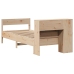 Cama con estantería sin colchón madera maciza de pino 90x200 cm