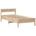 Cama con estantería sin colchón madera maciza de pino 90x200 cm