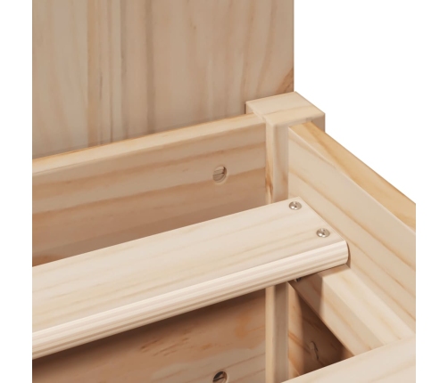 Cama con estantería sin colchón madera maciza de pino 90x200 cm