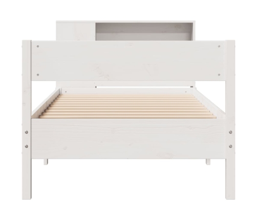 Cama con estantería sin colchón madera maciza de pino 90x190 cm