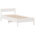 Cama con estantería sin colchón madera maciza de pino 90x190 cm