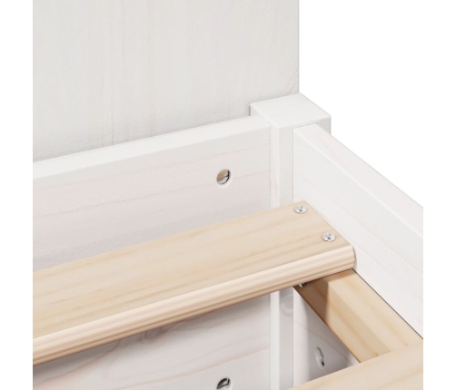 Cama con estantería sin colchón madera maciza de pino 90x190 cm