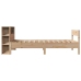 Cama con estantería sin colchón madera maciza de pino 75x190 cm
