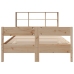 Cama con estantería sin colchón madera maciza de pino 160x200cm