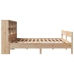 Cama con estantería sin colchón madera maciza de pino 160x200cm